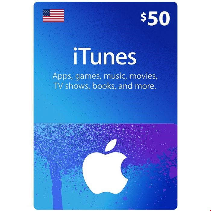  گیفت کارت ایتونز 50 دلاری